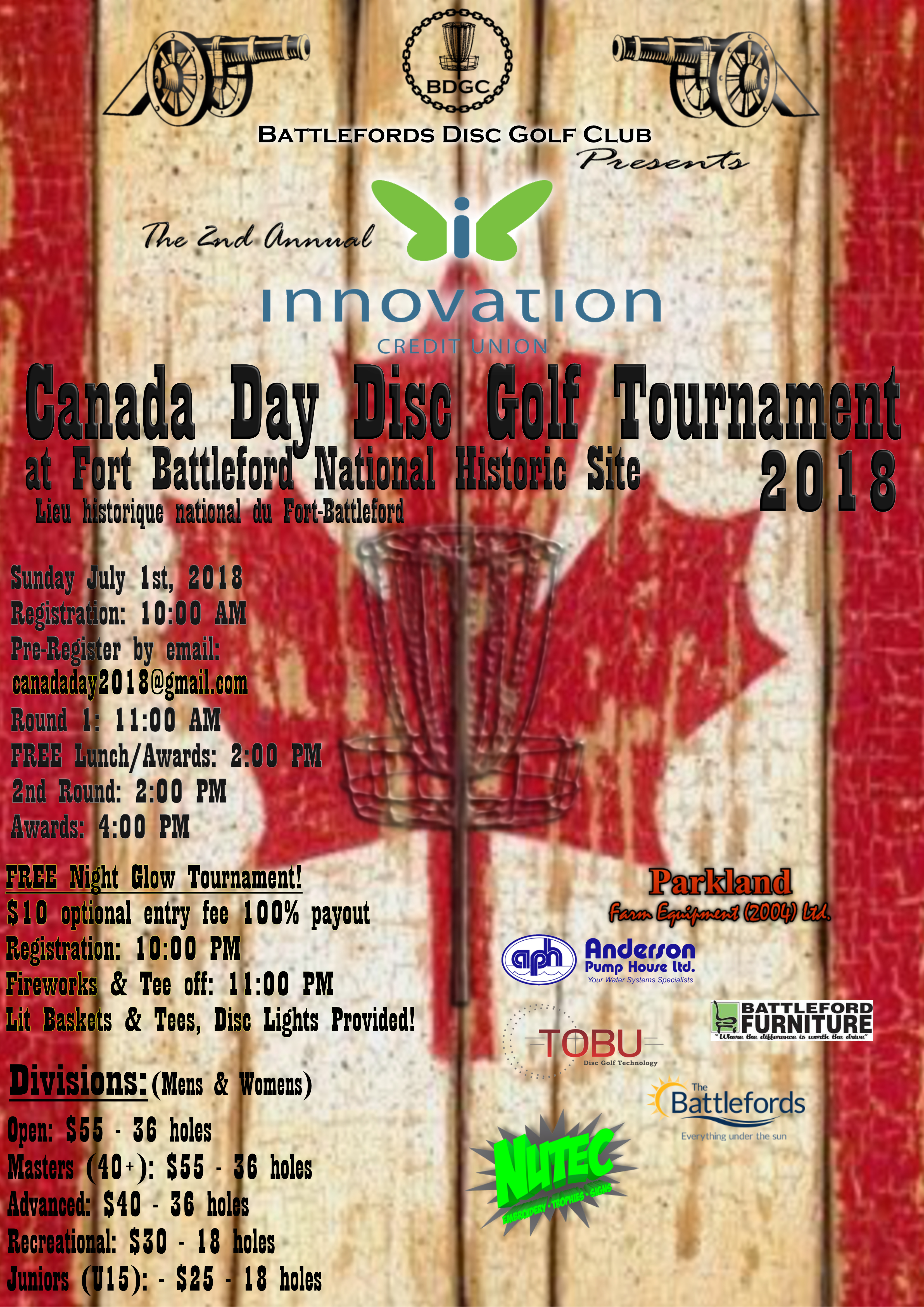 Canada Day Disc Golf Poster Prog2